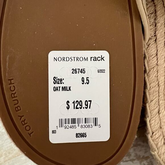 Tory Burch Gold Espadrille Selby Sandals size 9.5 - Picture 2 of 4